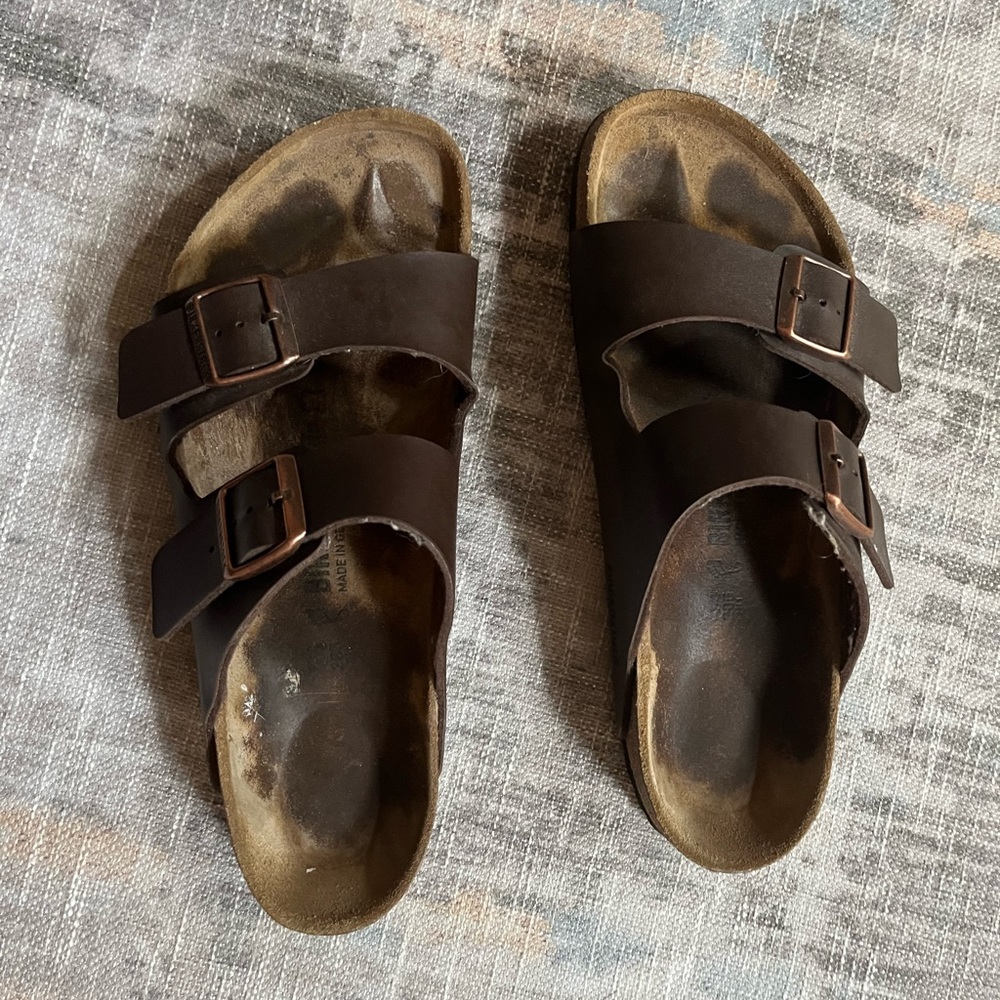 Birkenstock Arizona Women’s Sandals size 44 Dark Brown Habana Leather
